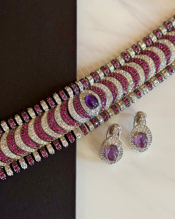 Zara Ruby Choker Set