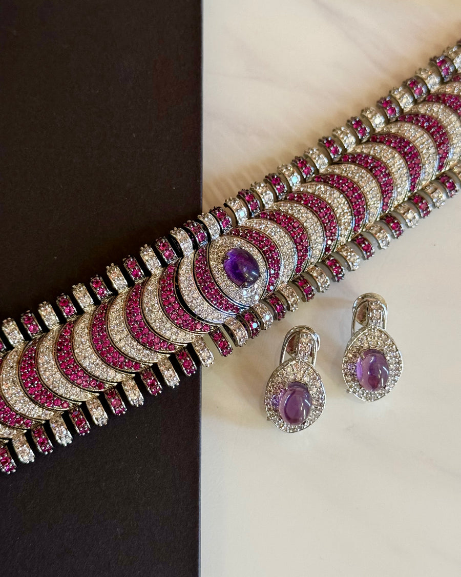 Zara Ruby Choker Set