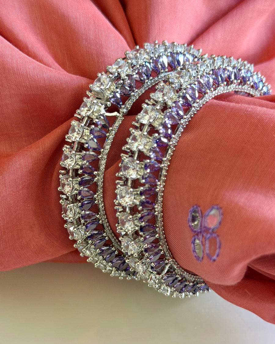 CZ and Lavender Bangles