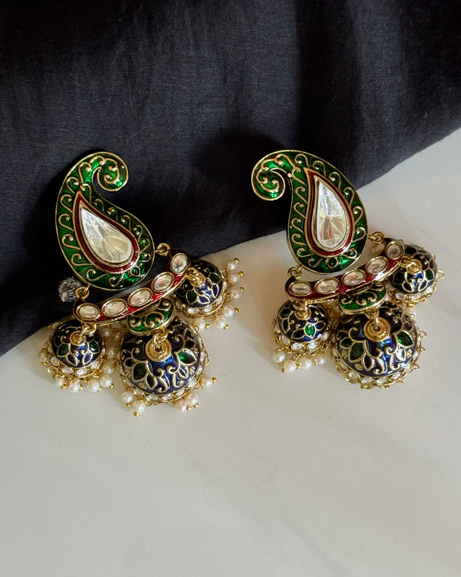 Noor Paisley Jhumkas