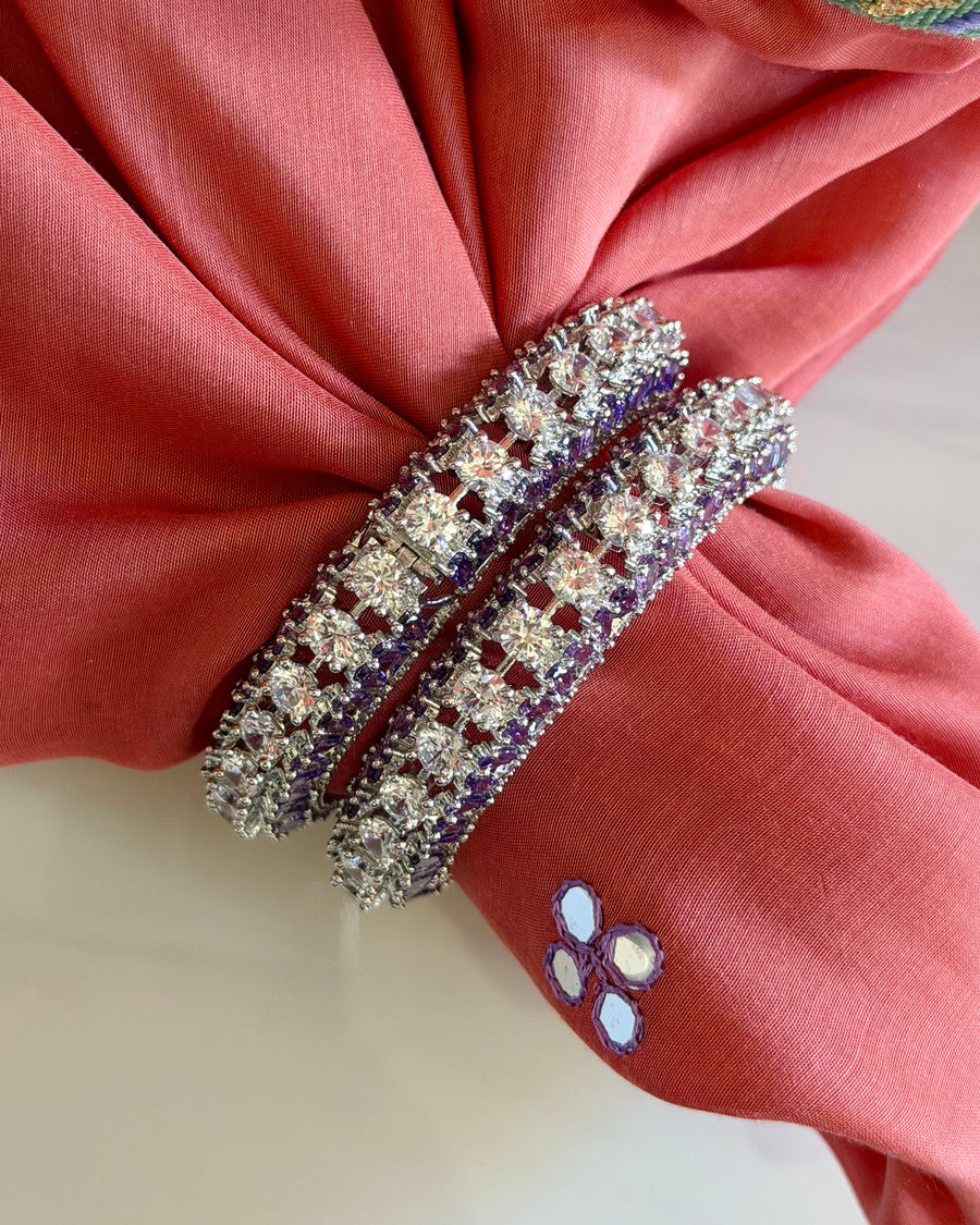 CZ and Lavender Bangles