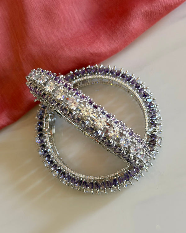 CZ and Lavender Bangles