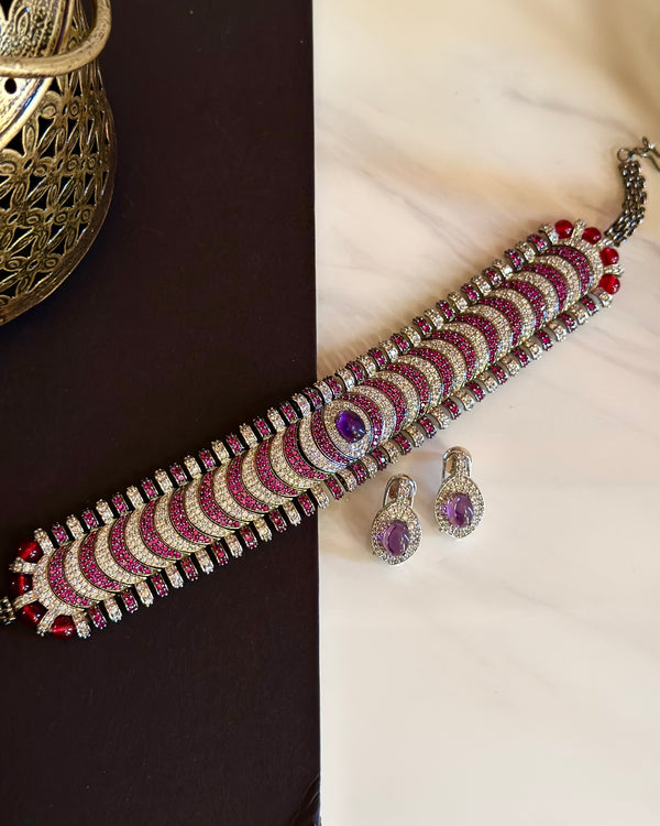 Zara Ruby Choker Set